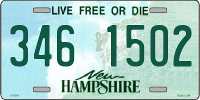 NH license plate 3461502