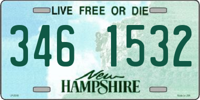 NH license plate 3461532
