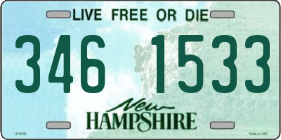 NH license plate 3461533