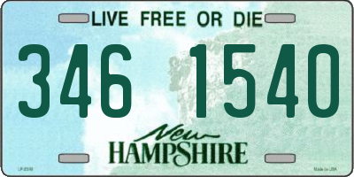 NH license plate 3461540