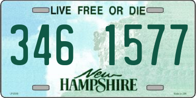 NH license plate 3461577