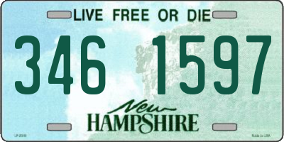 NH license plate 3461597