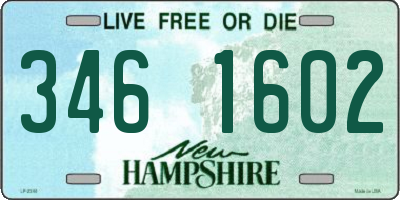 NH license plate 3461602