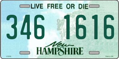 NH license plate 3461616