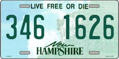 NH license plate 3461626