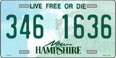 NH license plate 3461636