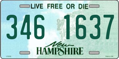 NH license plate 3461637