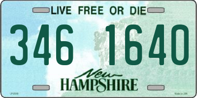 NH license plate 3461640