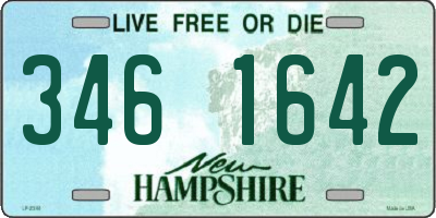 NH license plate 3461642