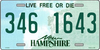 NH license plate 3461643