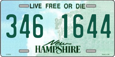 NH license plate 3461644