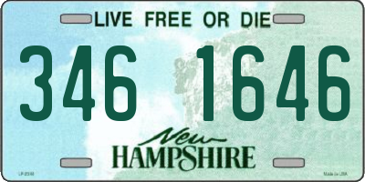 NH license plate 3461646