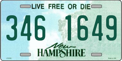 NH license plate 3461649