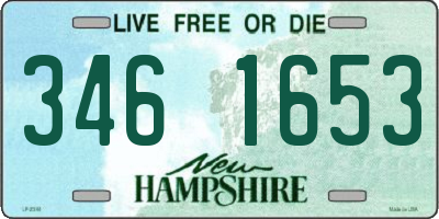 NH license plate 3461653