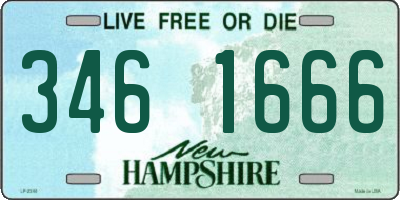 NH license plate 3461666