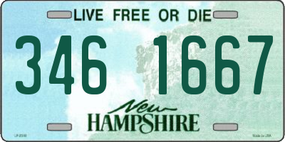 NH license plate 3461667