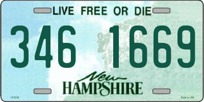 NH license plate 3461669