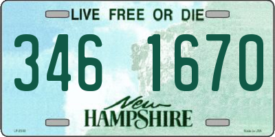 NH license plate 3461670