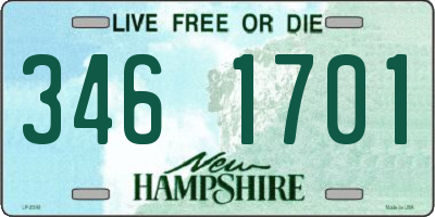 NH license plate 3461701