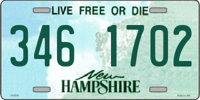 NH license plate 3461702