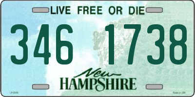 NH license plate 3461738