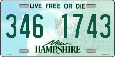 NH license plate 3461743