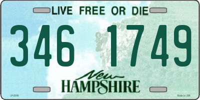 NH license plate 3461749