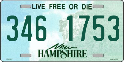 NH license plate 3461753
