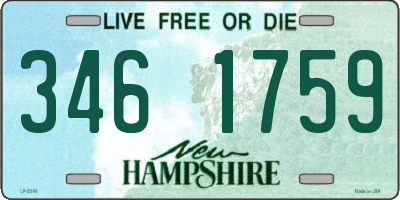 NH license plate 3461759