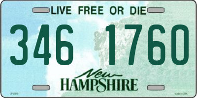 NH license plate 3461760
