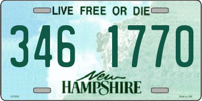 NH license plate 3461770