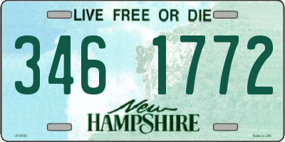 NH license plate 3461772