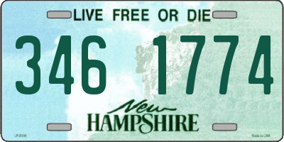 NH license plate 3461774