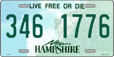 NH license plate 3461776