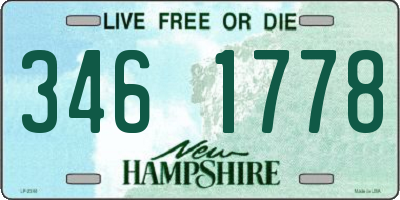 NH license plate 3461778