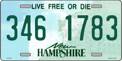 NH license plate 3461783