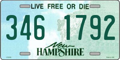 NH license plate 3461792