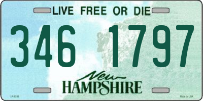 NH license plate 3461797