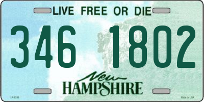 NH license plate 3461802
