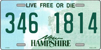 NH license plate 3461814