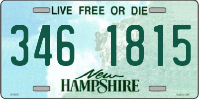 NH license plate 3461815