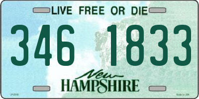 NH license plate 3461833