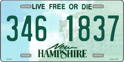 NH license plate 3461837