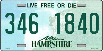 NH license plate 3461840