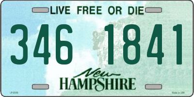 NH license plate 3461841