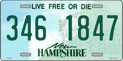 NH license plate 3461847