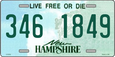 NH license plate 3461849