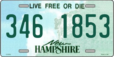 NH license plate 3461853