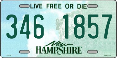NH license plate 3461857