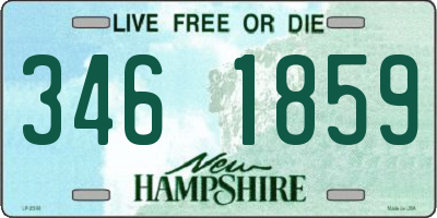 NH license plate 3461859